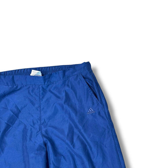 VTG Adidas Nylon Track Pants Men M Baggy Relaxed Navy logo Y2K lightweight retro - Picture 3 of 9